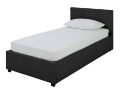 Hygena - Conlon Black Ottoman - Bed Frame - Single